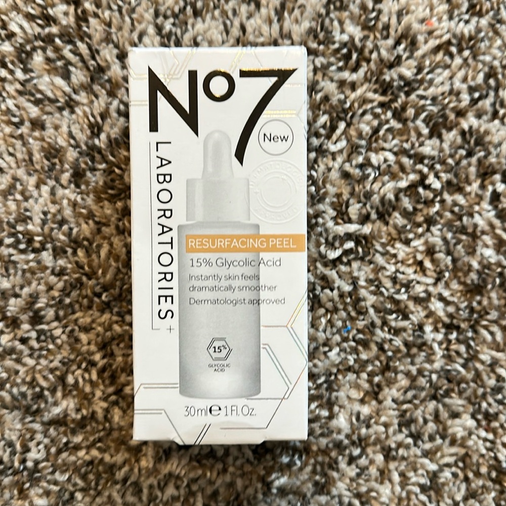 No7 Laboratories Resurfacing Peel 15% Glycolic Acid Skincare NWB White One Size